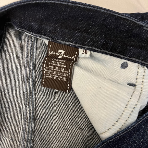 7 For All Mankind Men's Rhigby Dark Wash Denim Jeans, 30 - Picture 4 of 4